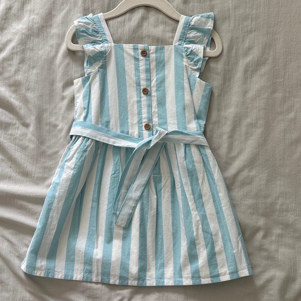 Carter's Light Blue and White Striped Dress